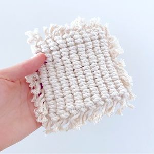 Hand Made Macrame Ramen Noodle Coasters Drinkware Boho Home Decor